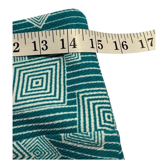 NEW LuLaRoe Disney Cassie Skirt‎ Geometric Print Pencil Skirt Green White Medium - Picture 5 of 7